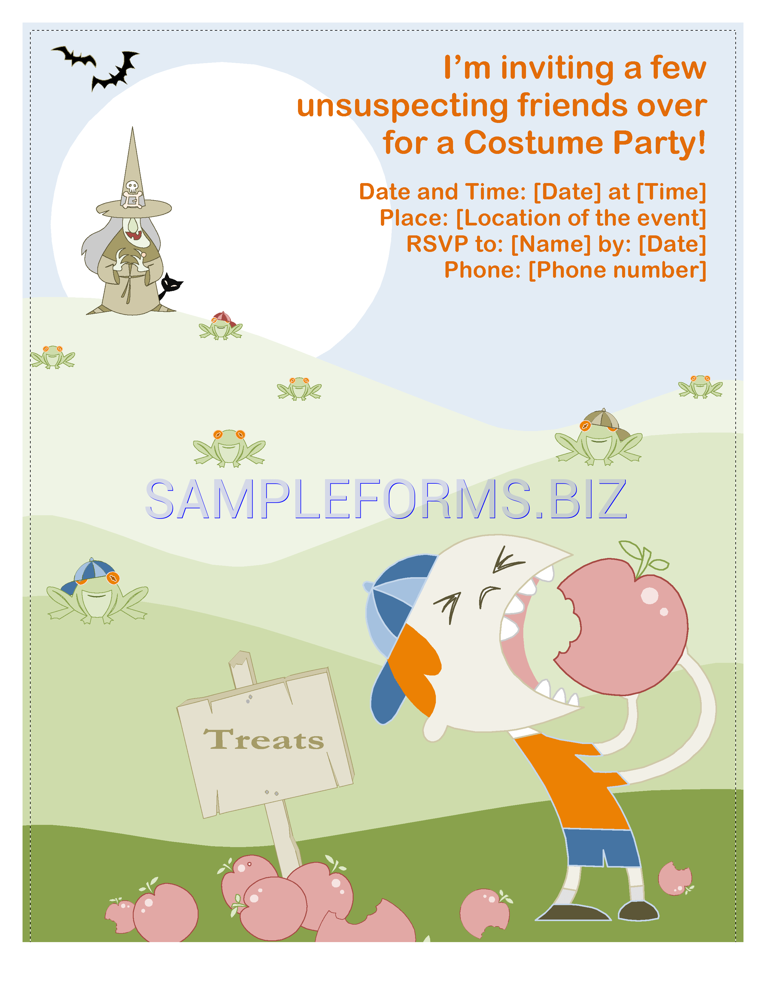 Preview free downloadable Halloween Party Flyer 2 in PDF (page 1)